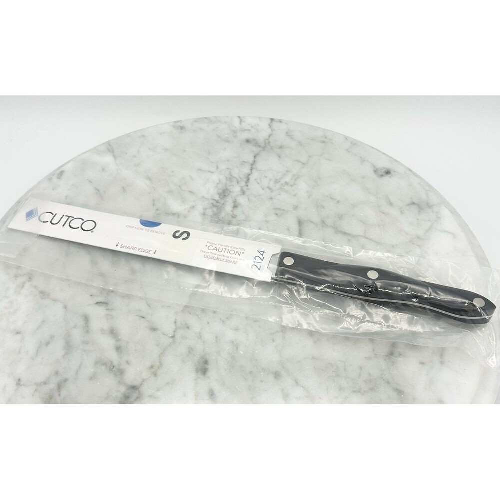 NEW Sealed Cutco 2124 S Petite Slicer Straight Edge Knife Classic Black Handle